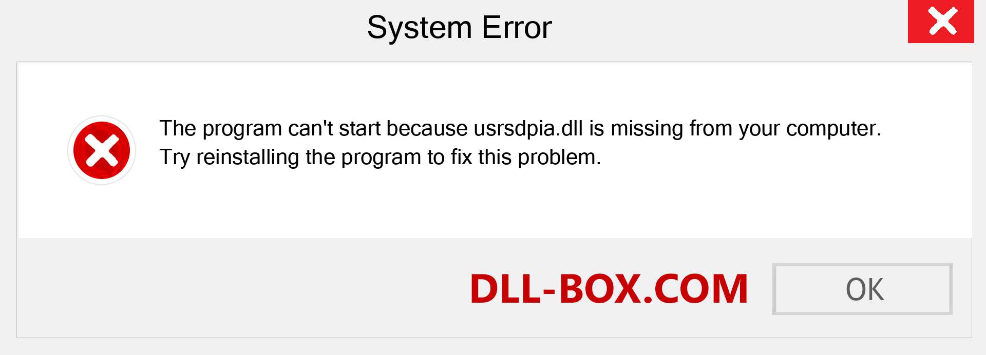  usrsdpia.dll file is missing?. Download for Windows 7, 8, 10 - Fix  usrsdpia dll Missing Error on Windows, photos, images